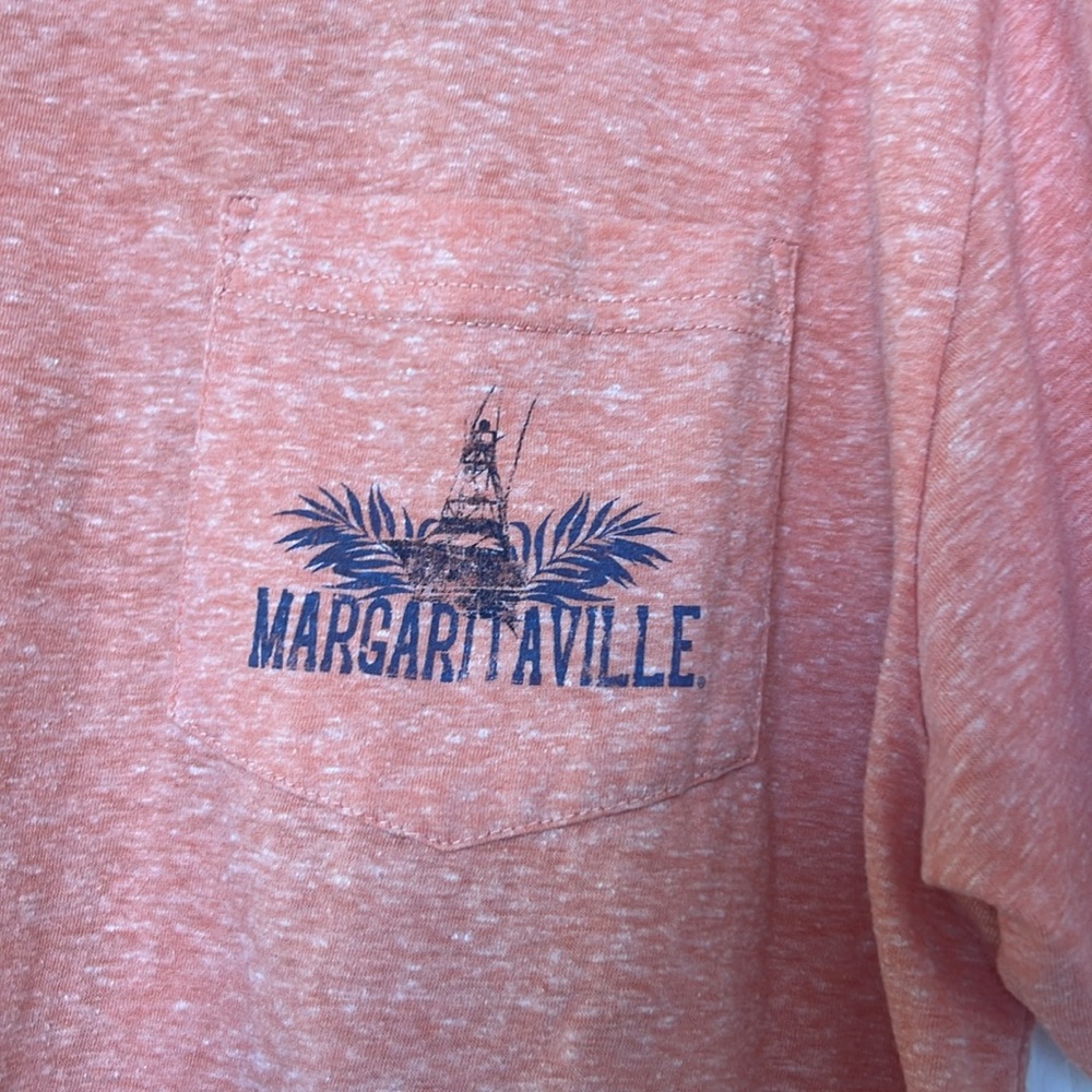 Margaritaville Men's Coral Short Sleeve Tee - Picture 2 of 4